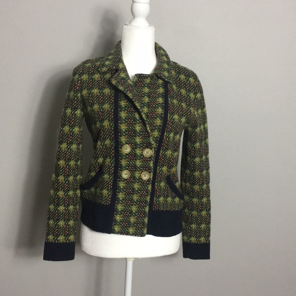 🔥Anthropologie • Sparrow Green Plaid Sweater